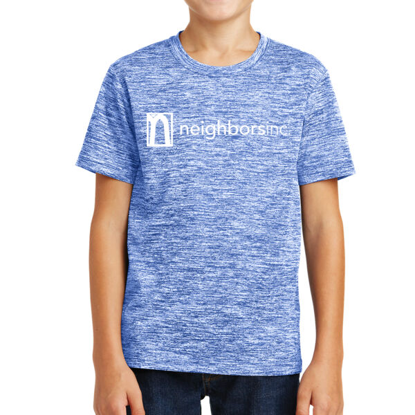 Sport-Tek® Youth PosiCharge® Electric Heather Tee - Printed Logo Thumbnail
