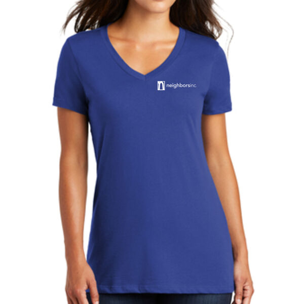 District ® Women’s Perfect Weight ® V-Neck Tee - Printed Logo Thumbnail