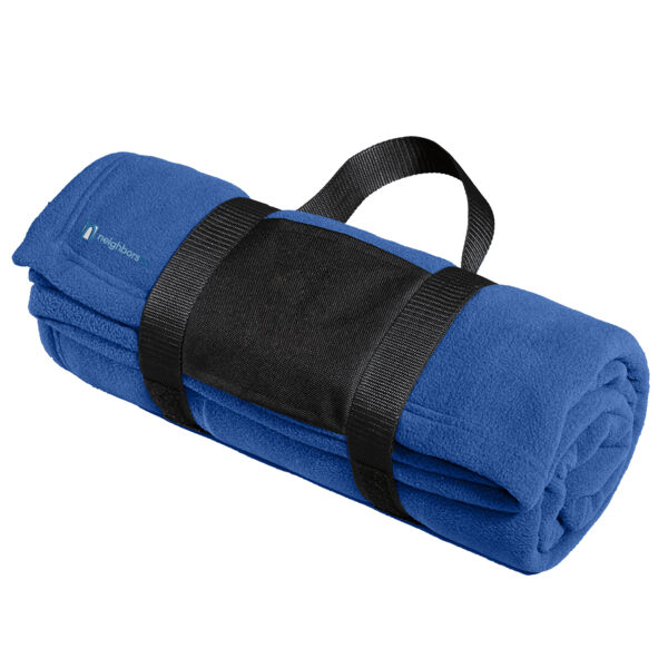 Port Authority Fleece Blanket with Carrying Strap  - Embroidered Logo Thumbnail