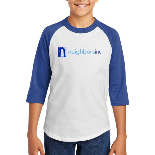 Sport-Tek Youth Colorblock Raglan Jersey  - Printed Logo Thumbnail