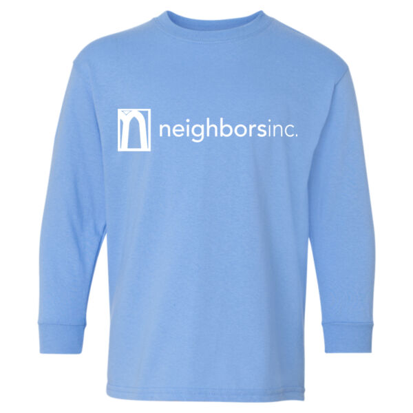 Gildan - Heavy Cotton™ Youth Long Sleeve T-Shirt - Printed Logo Thumbnail