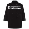 Ten Pearl Button Black Chef Coat Thumbnail